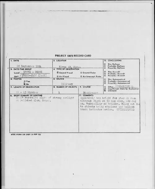 First page of 1954.09 - 8726739 - Kimpo, AB, Korea