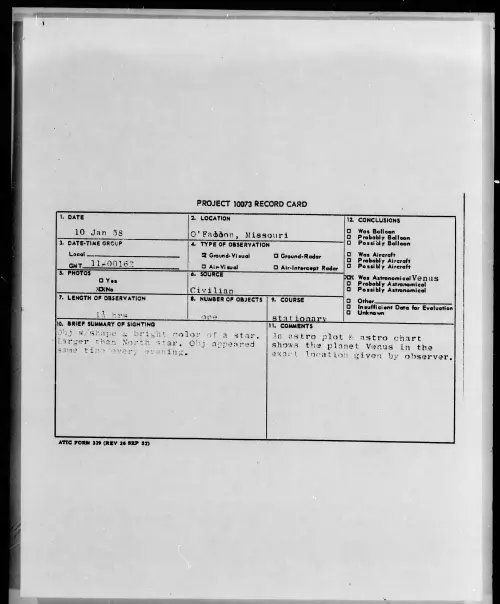 First page of 1958.01 - 6973005 - O'Fallon, Missouri