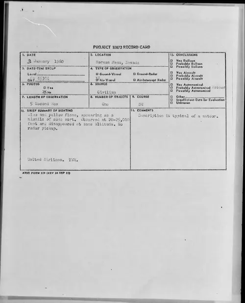 First page of 1960.01 - 6967604 - Norman Mesa, Nevada