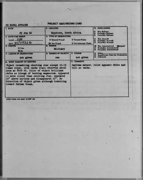 First page of 1960.06 - 7813828 - Hopetown, South Africa