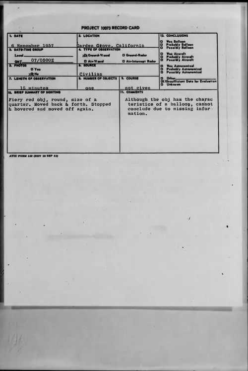 First page of 1957.11 - 6780723 - Garden Grove, California
