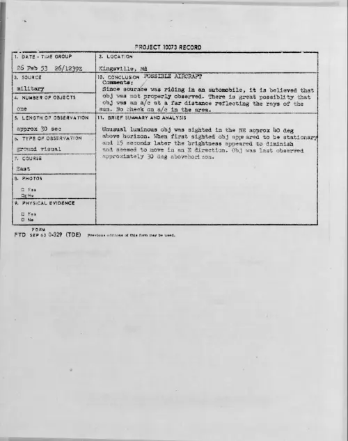 First page of 1953.02 - 9555781 - Kingsville, Md