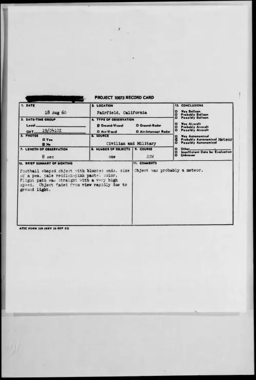 First page of 1960.08 - 7820549 - Fairfield, California