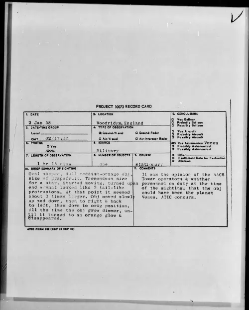 First page of 1958.01 - 6972071 - Woodridge, England