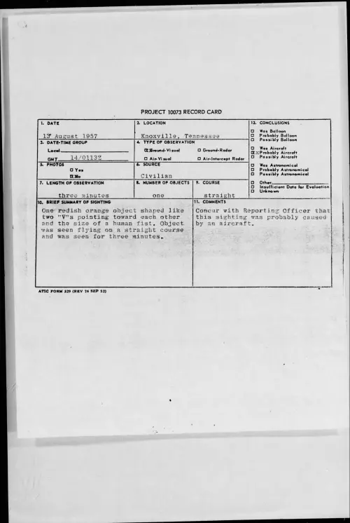 First page of 1957.08 - 6967643 - Knoxville, Tennessee