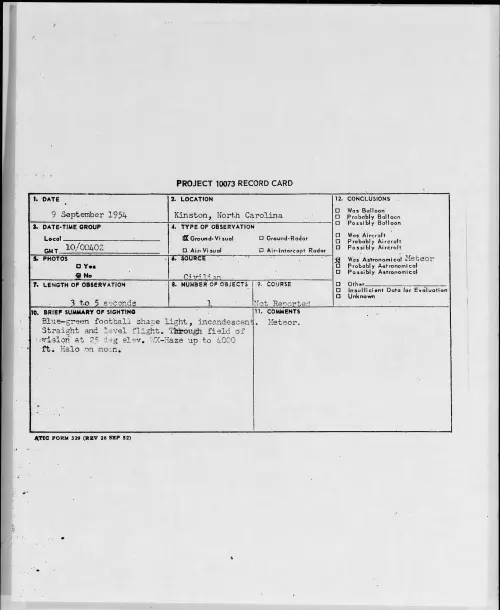 First page of 1954.09 - 8726658 - Kinston, North Carolina