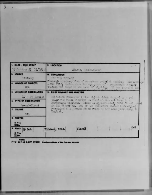 First page of 1953.10 - 6981693 - Winsor, Newfoundland