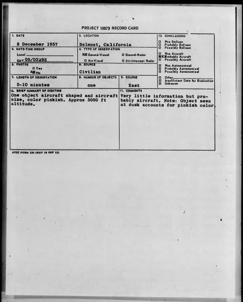 First page of 1957.12 - 6969456 - Belmont, California
