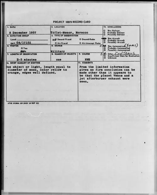 First page of 1957.12 - 6969140 - Tiflet-Monor, Morocco