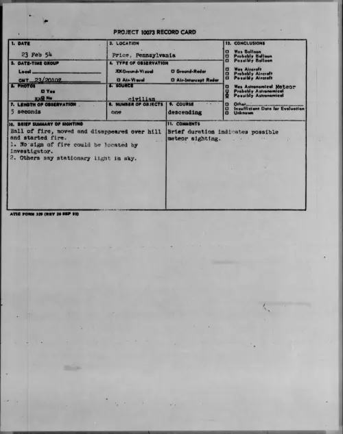 First page of 1954.02 - 6780097 - Price, Pennsylvania