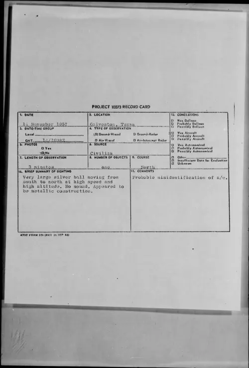 First page of 1957.11 - 6783093 - Galveston, Texas