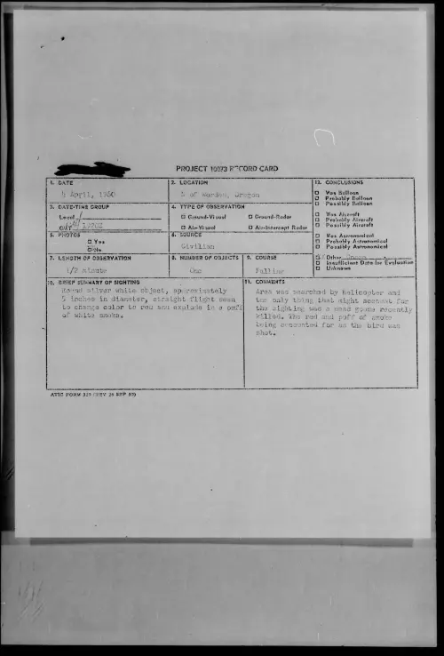 First page of 1960.04 - 7811593 - N of Worden, Oregon
