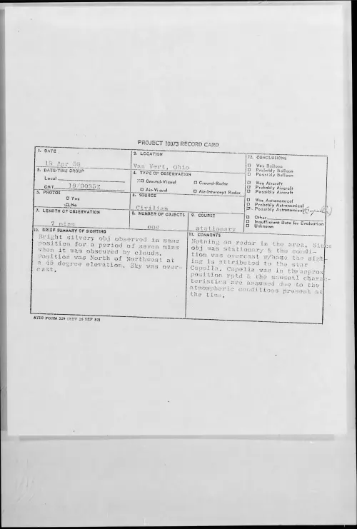 First page of 1958.04 - 6968087 - Van Wert, Ohio