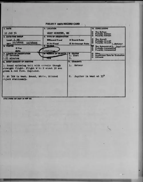 First page of 1954.01 - 6779533 - WEST MINSTER, MD