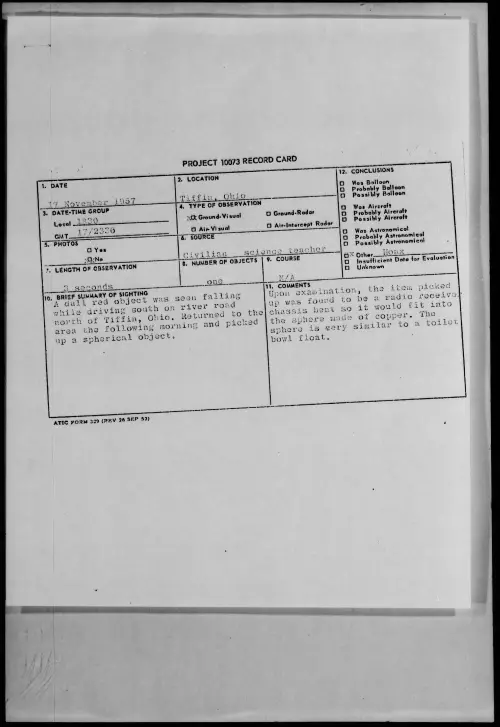 First page of 1957.11 - 6783215 - Tiffin, Ohio