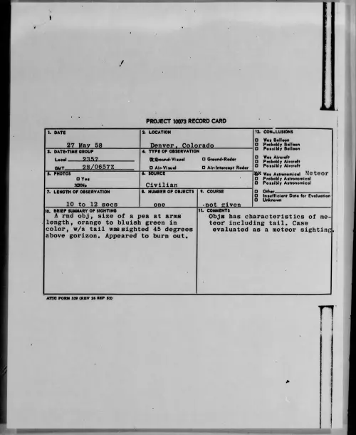 First page of 1958.05 - 8845514 - Denver, Colorado