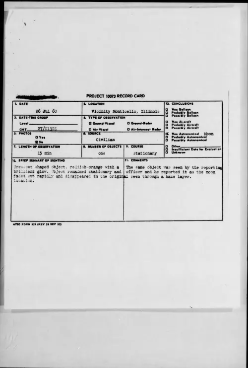 First page of 1960.07 - 7818629 - Vicinity Monticello, Illinois