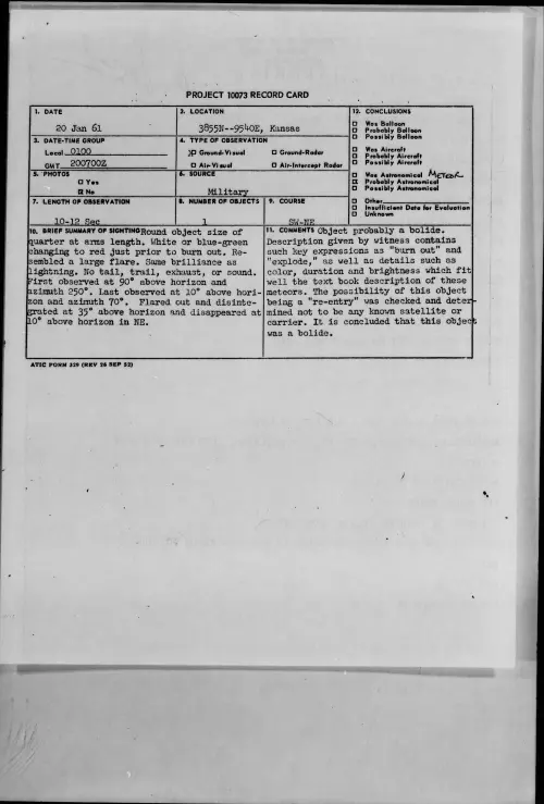 First page of 1961.01 - 8629169 - 3855N--9540E, Kansas