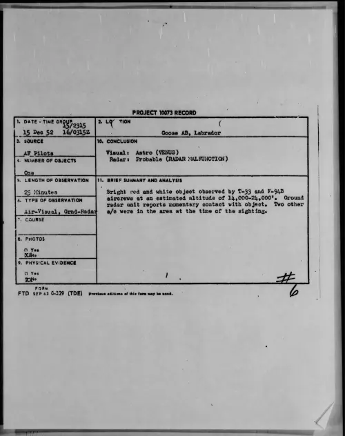 First page of 1952.12 - 9170460 - Goose AB, Labrador