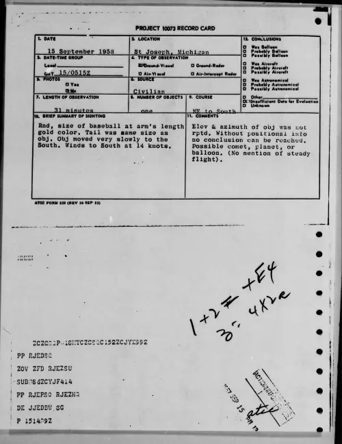 First page of 1958.09 - 8869303 - St Joseph, Michigan