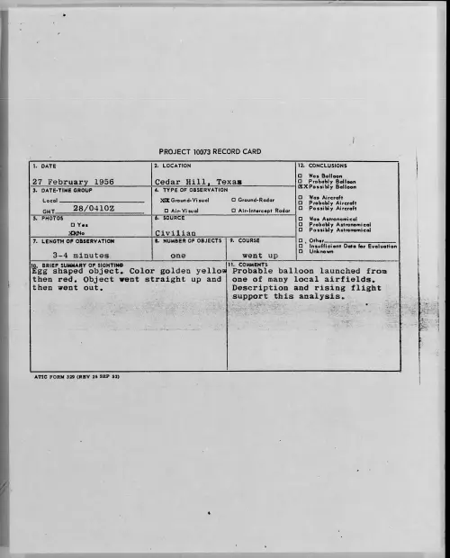 First page of 1956.02 - 7340626 - Cedar Hill, Texas