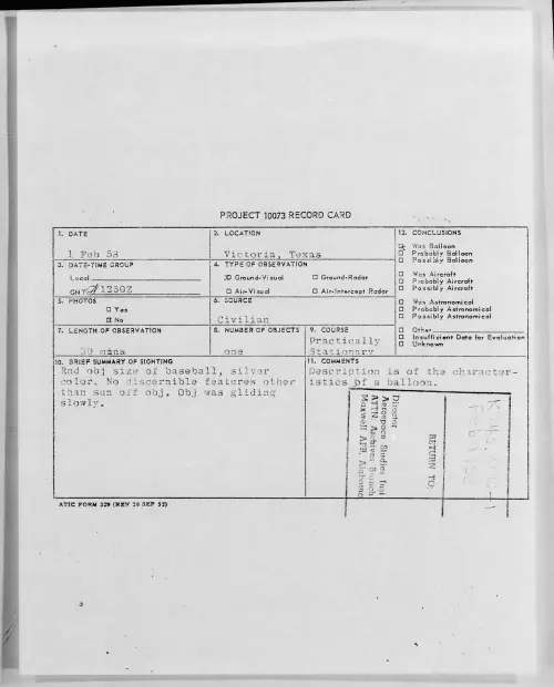 First page of 1958.02 - 6960105 - Victoria, Texas