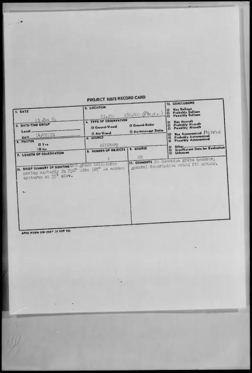 First page of 1961.01 - 8621686 - 53.35N 162.00W (PACIFIC)
