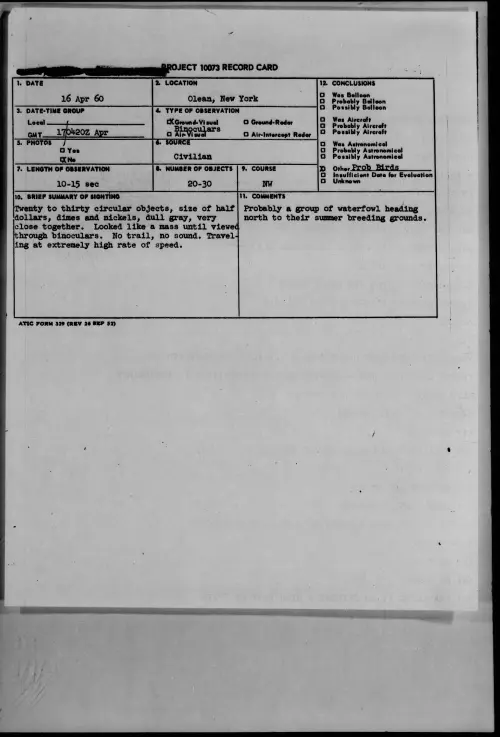 First page of 1960.04 - 7812100 - Olean, New York