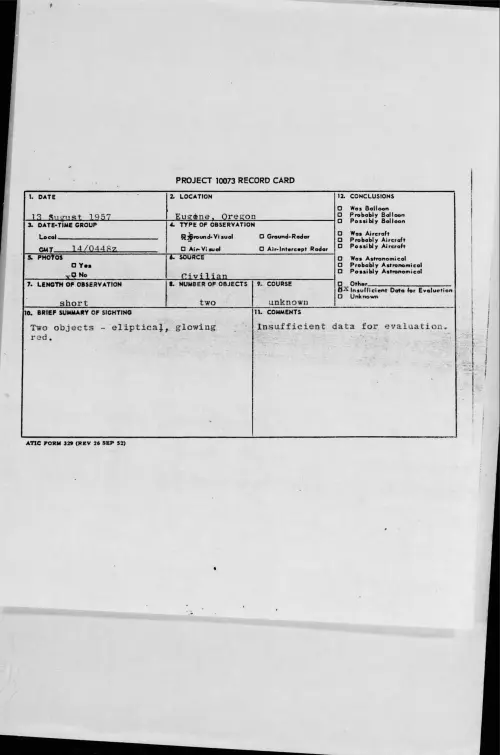 First page of 1957.08 - 6967748 - Eugene, Oregon