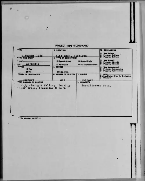 First page of 1958.08 - 8861367 - Flat Rock, Michigan