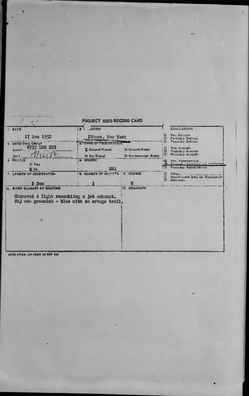 First page of 1952.12 - 9170495 - Ithaca, New York