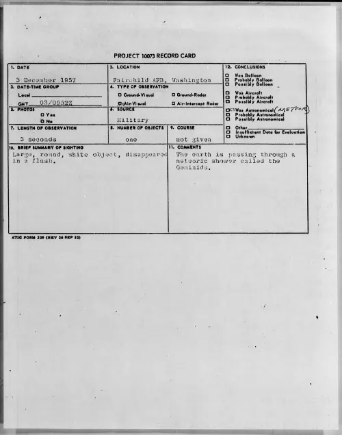 First page of 1957.12 - 6966885 - Fairchild AFB, Washington