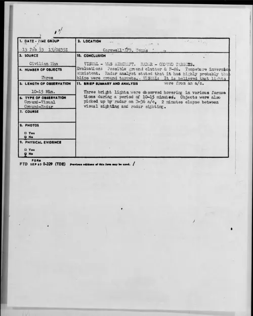 First page of 1953.02 - 9552876 - Carswell AFB, Texas