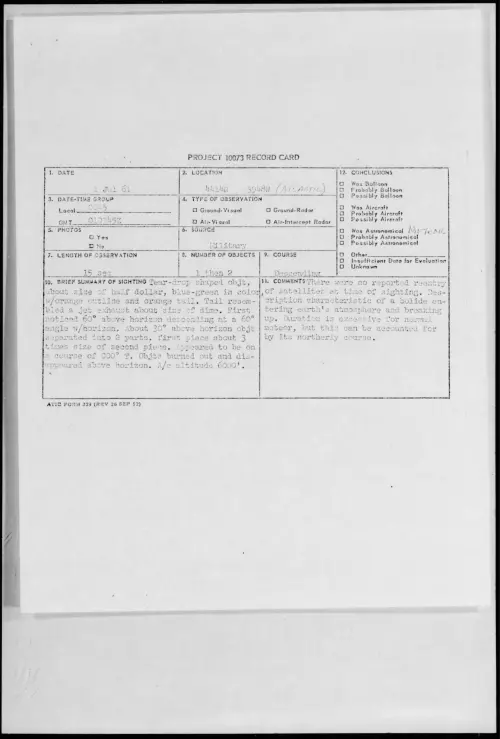 First page of 1961.07 - 8693039 - 4414N 3948W (ATLANTIC)