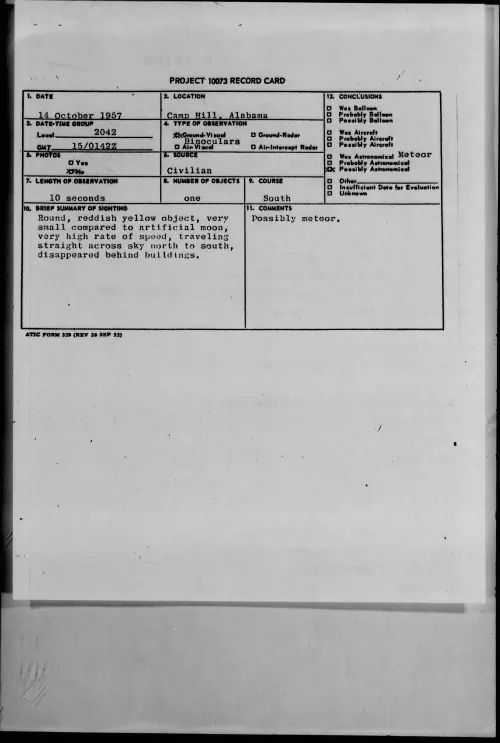 First page of 1957.10 - 6972278 - Camp Hill, Alabama