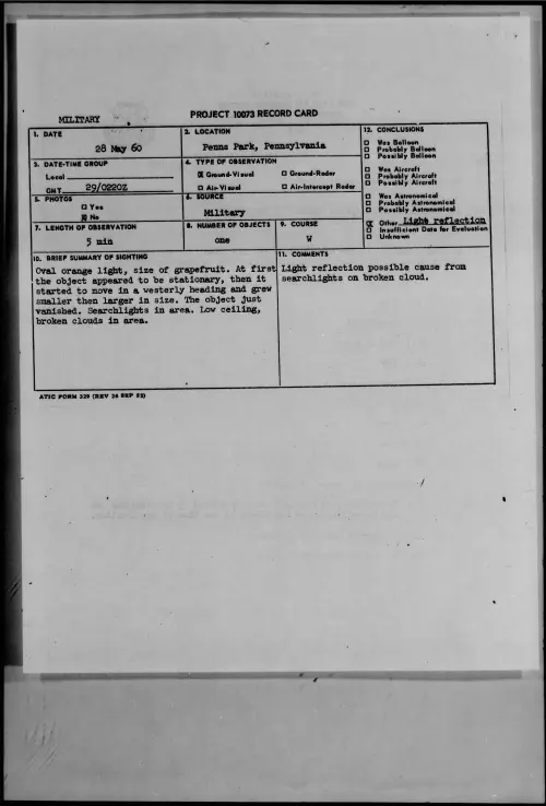 First page of 1960.05 - 7812815 - Penns Park, Pennsylvania