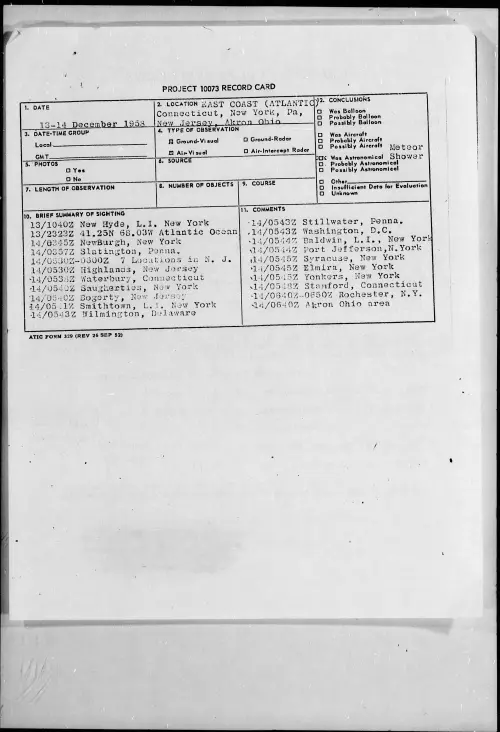 First page of 1958.12 - 7204170 - EAST COAST (ATLANTIC) Connecticut