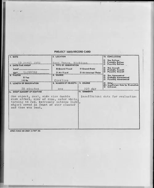 First page of 1957.04 - 6788483 - East Tawas, Michigan