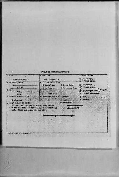 First page of 1957.11 - 7235129 - Red Durham, N. C