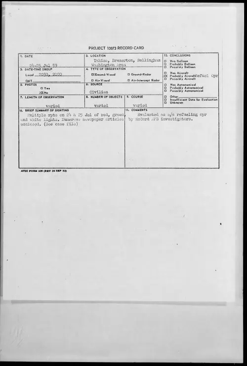 First page of 1959.07 - 8407543 - Yakima, Bremerton, Bellingham, Washington Area