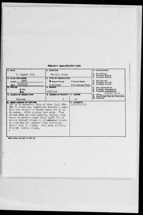 First page of 1954.08 - 8716066 - Pacific Ocean
