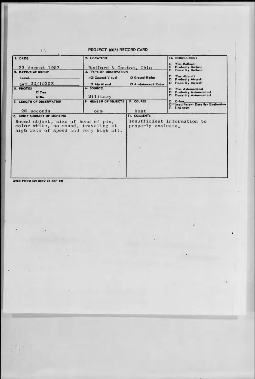 First page of 1957.08 - 6968957 - Bedford and Canton, Ohio