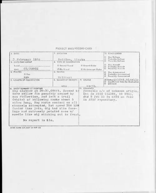 First page of 1955.02 - 6967563 - Bettles, Alaska