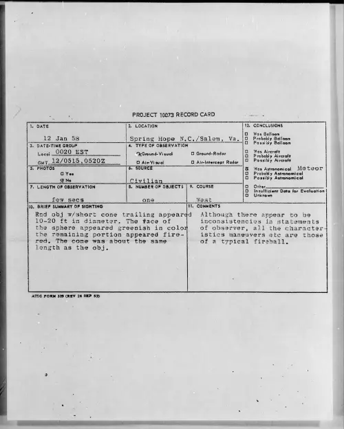 First page of 1958.01 - 6973132 - Spring Hope N.C
