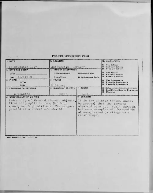 First page of 1957.11 - 6782949 - Rothwesten, Germany