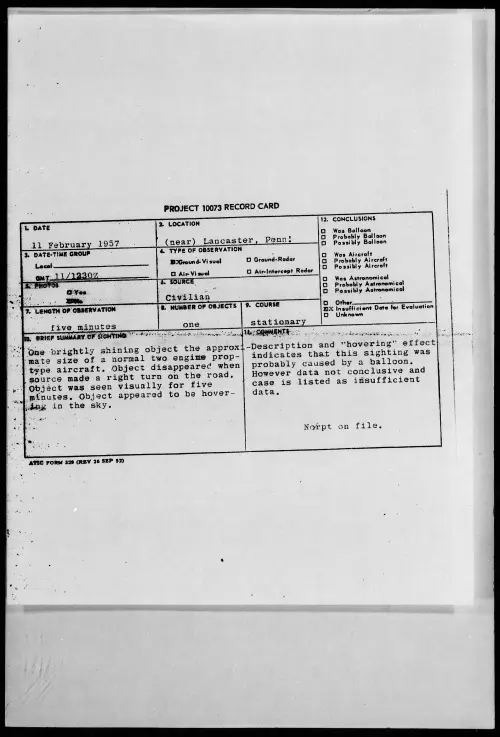 First page of 1957.02 - 6786695 - (near) Lancaster, Penn