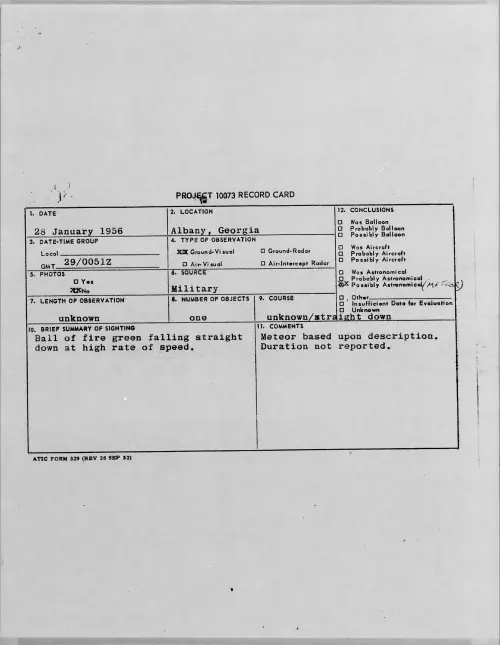 First page of 1956.01 - 7340393 - Albany, Georgia