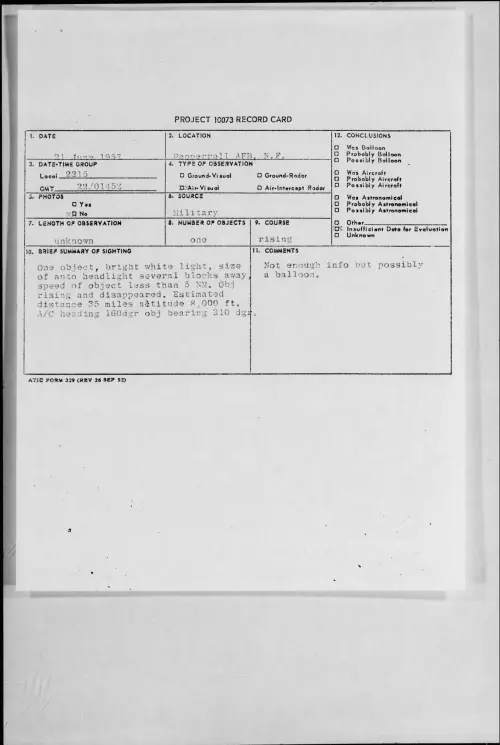 First page of 1957.06 - 6959354 - Pennerrell AFB, N. F
