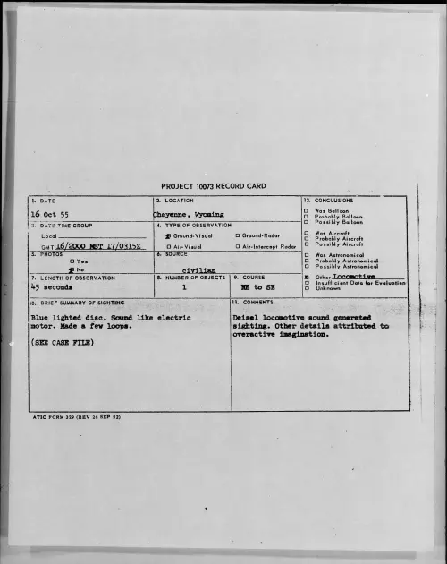 First page of 1955.10 - 7339664 - Cheyenne, Wyoming