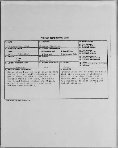 First page of 1957.11 - 6782763 - Alpena, Michigan